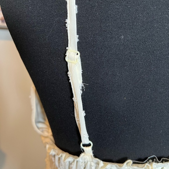 Almost Famous Pretty Cream Mini Dress Adjustable Straps Large - Picture 7 of 11